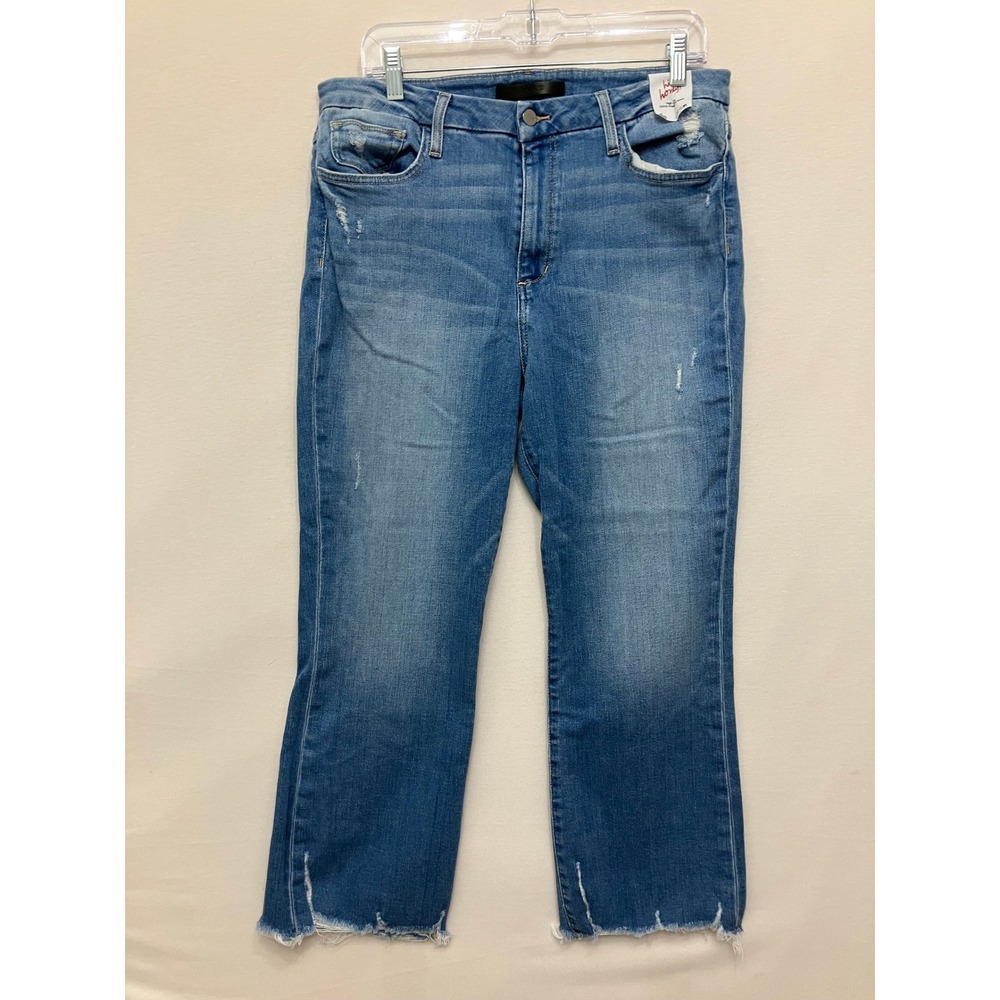 New Joe's Jeans Flawless Hi Honey Curvy Cropped Bootcut Jeans Size 33 Raw Hem